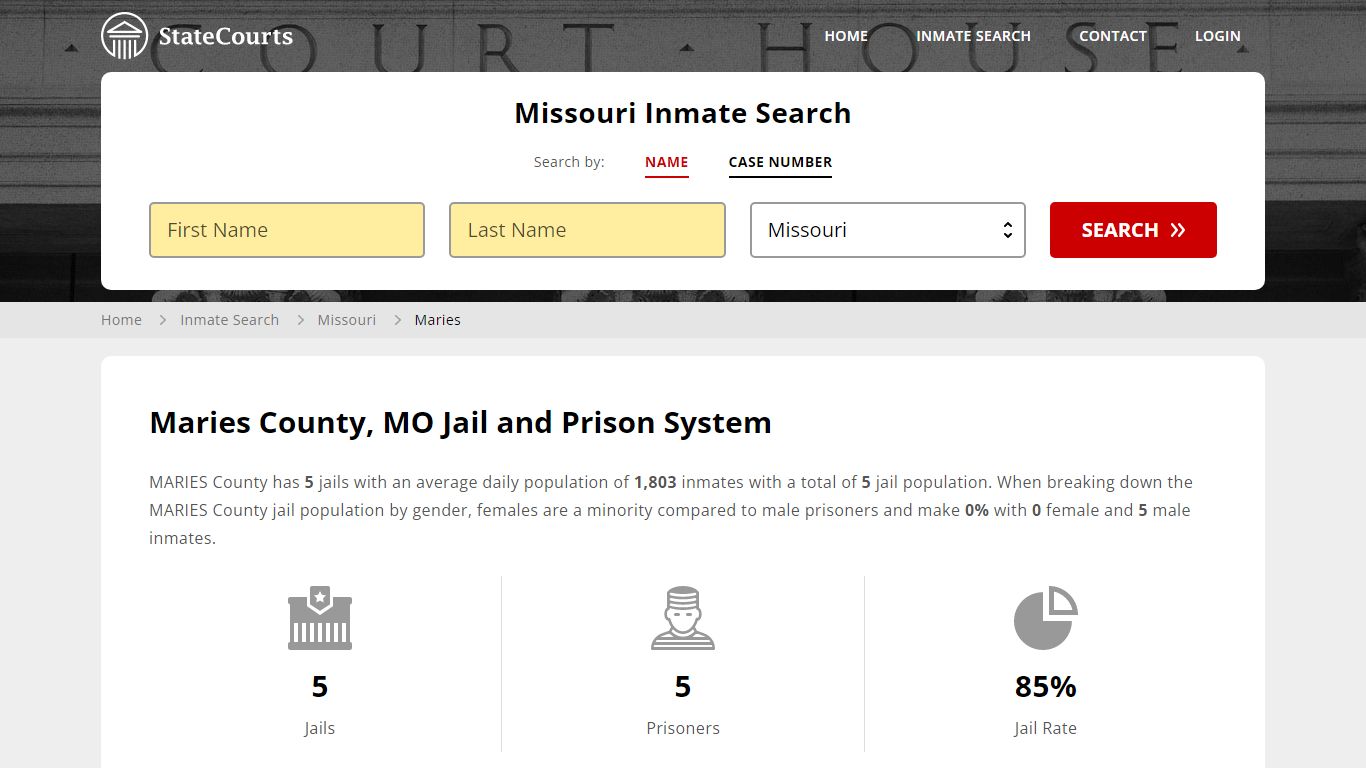 Maries County, MO Inmate Search - StateCourts